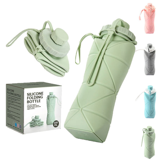 Portable And Folding Silicone Sports Water Bottle 600ml - Nest n Cradle